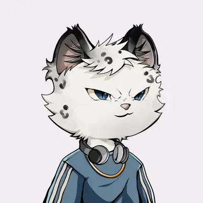 Illustrated cat character used as the input image